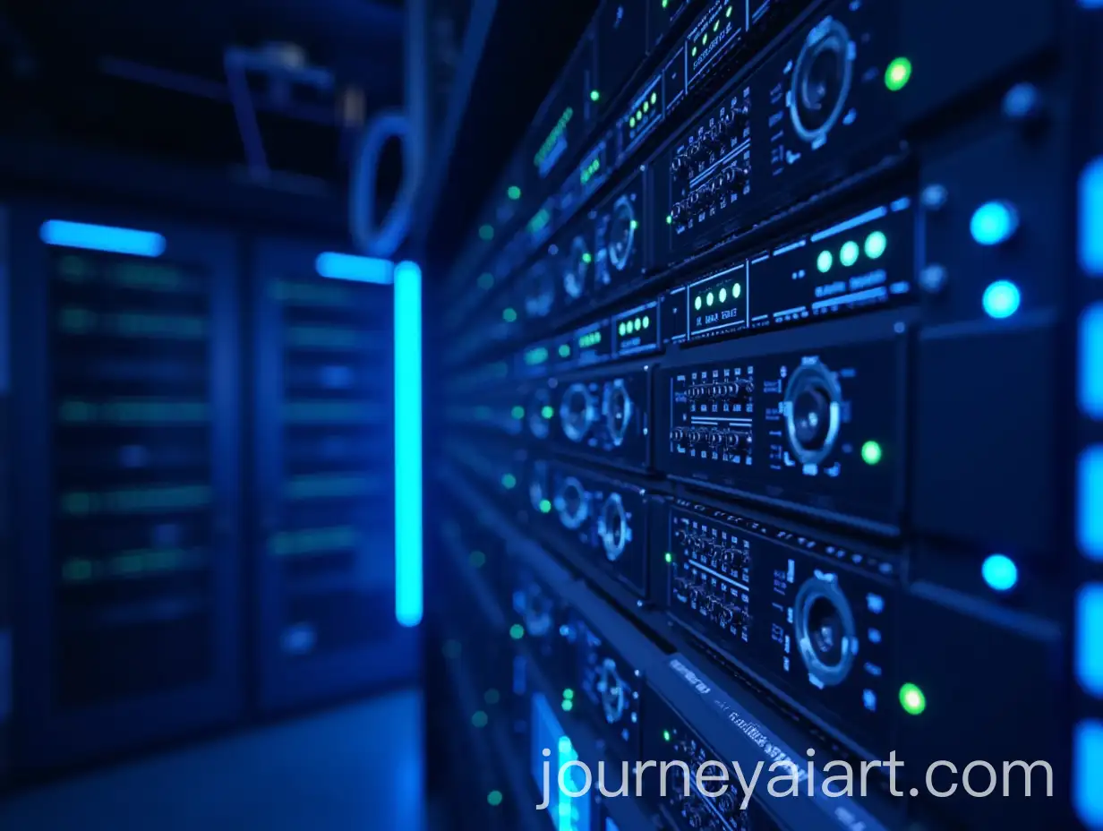 HighTech-Server-Room-with-Cabinets-Wires-and-Glowing-Blue-Lights
