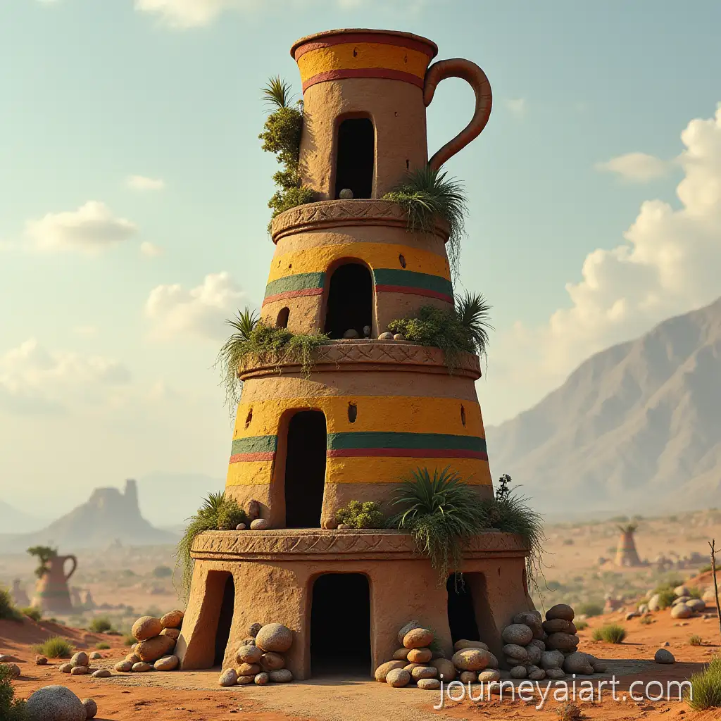 EAI-Image-Prompt-Expansionthiopian-Coffee-CupInspired-Tower-Design-with-Intricate-Patterns