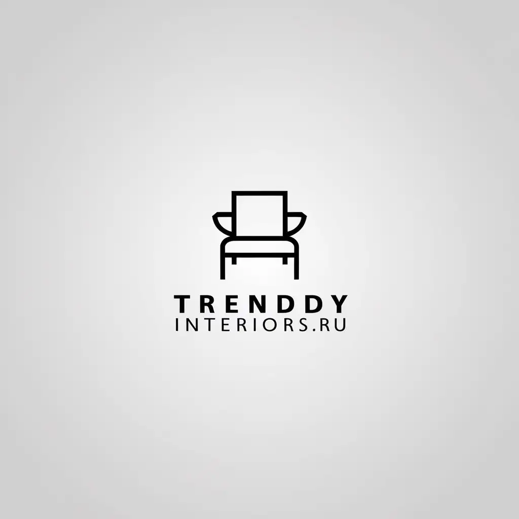 LOGO Design for TrendyInteriorsru Minimalistic Furniture Theme for Home Family Industry