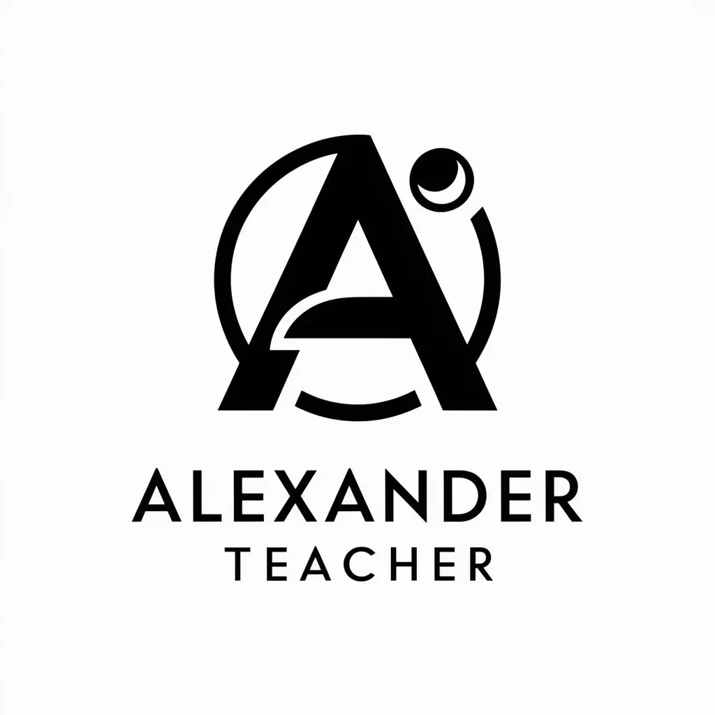 LOGO Design for Alexander Teacher Languages Teaching with a Clear Background