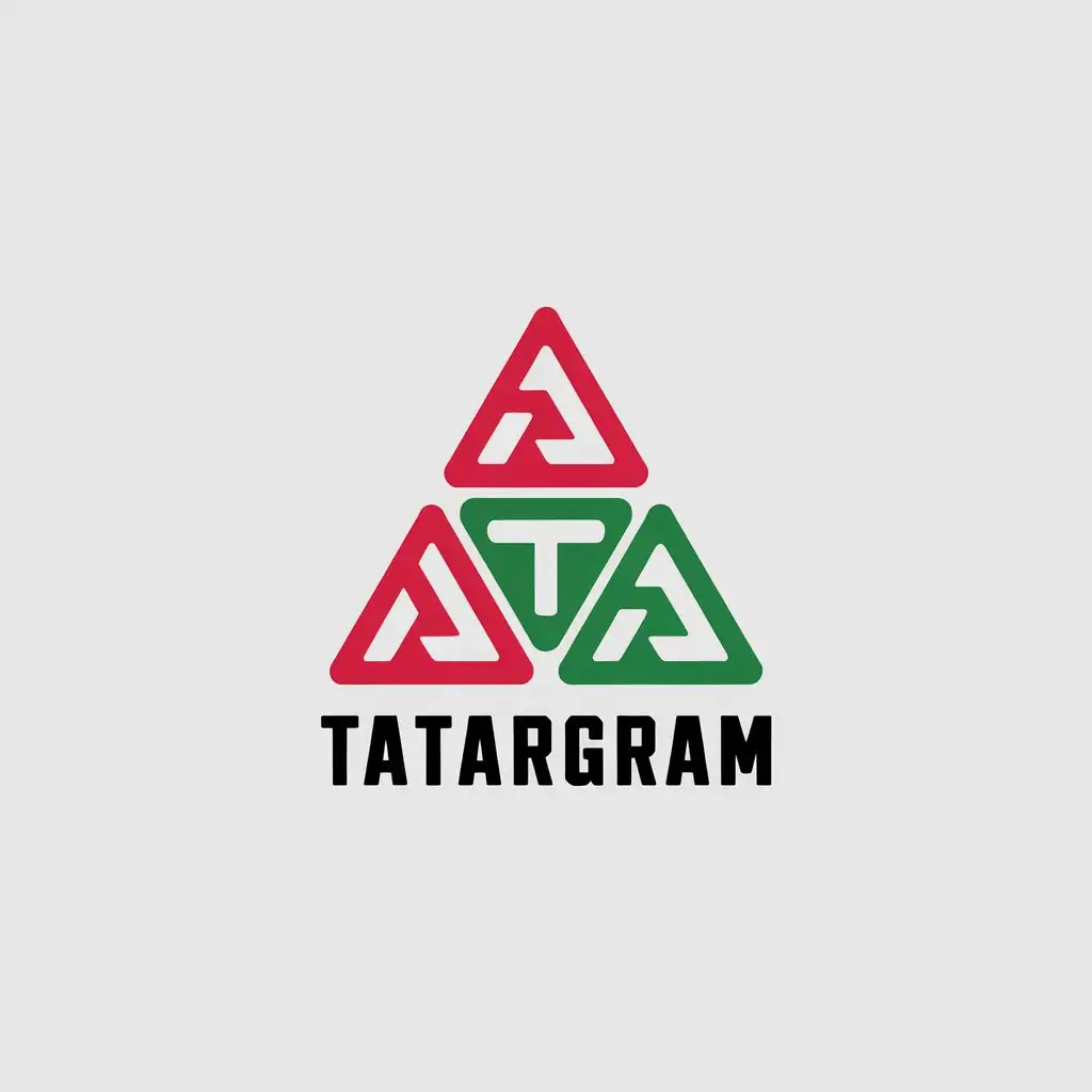 LOGO Design for Tatargram Internet Industry Vector Logo with Red White and Green Letters