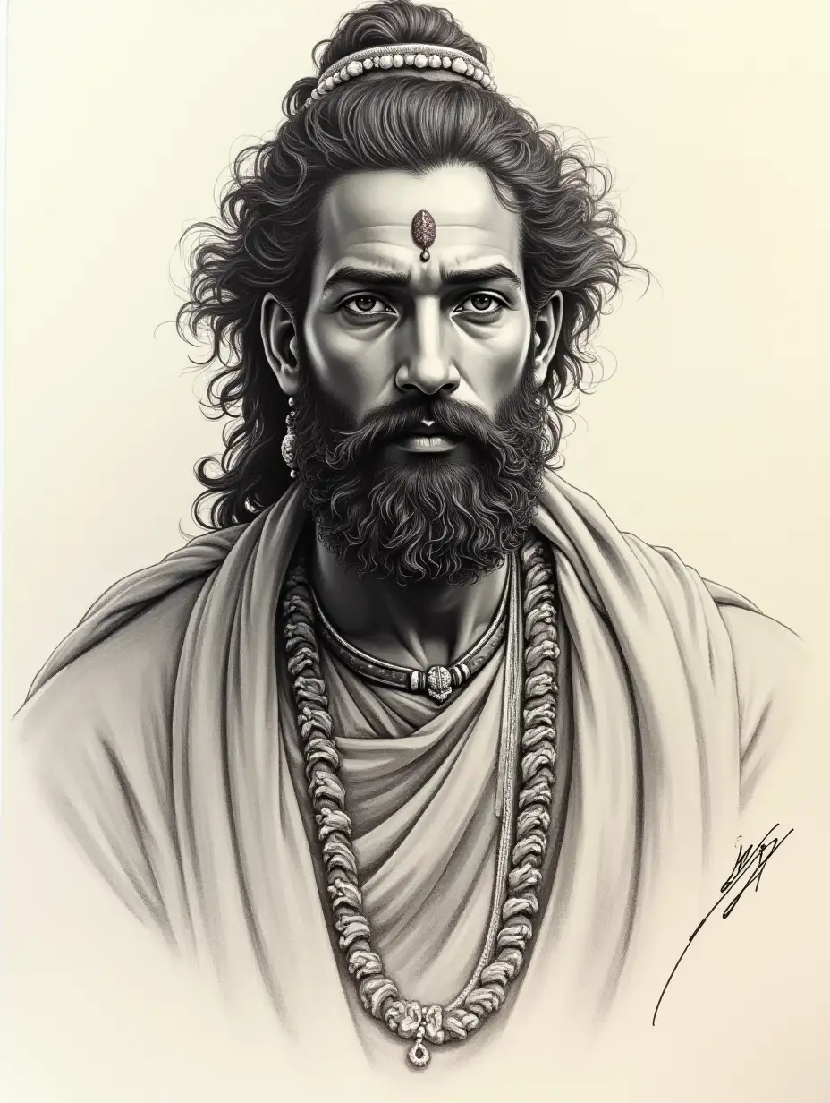 shivaji maharaj drawing