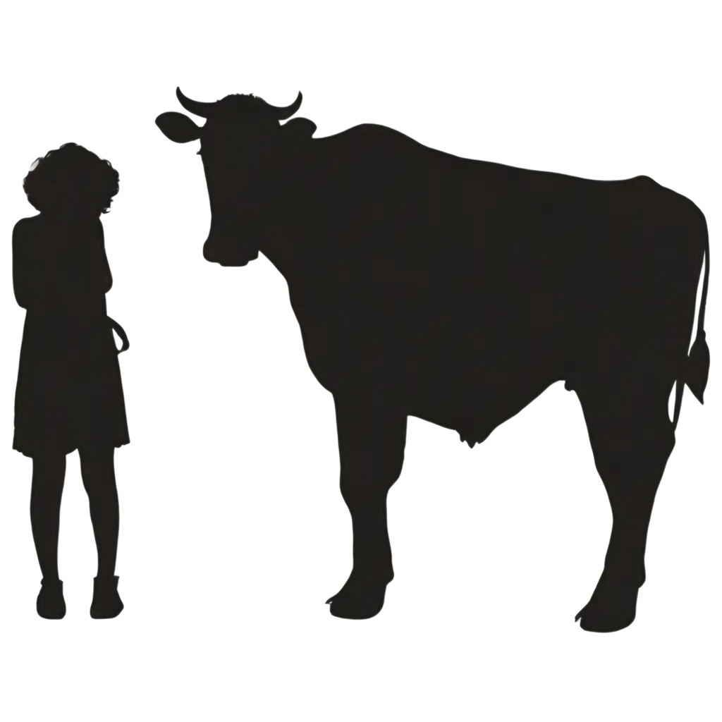 Silhouette-Cow-PNG-Image-Graceful-Artistry-in-HighQuality-Format