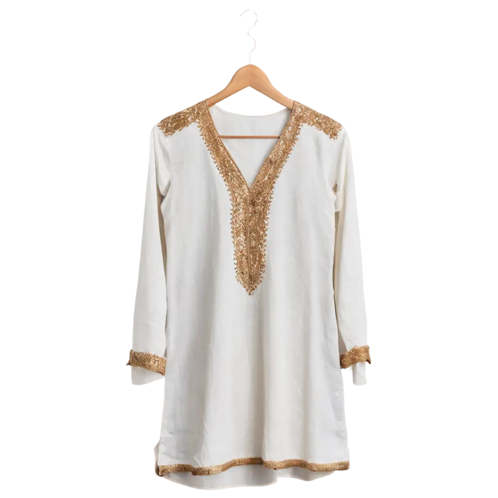 Stylish-White-Kurta-on-Hanger-PNG-for-Fashion-Enthusiasts