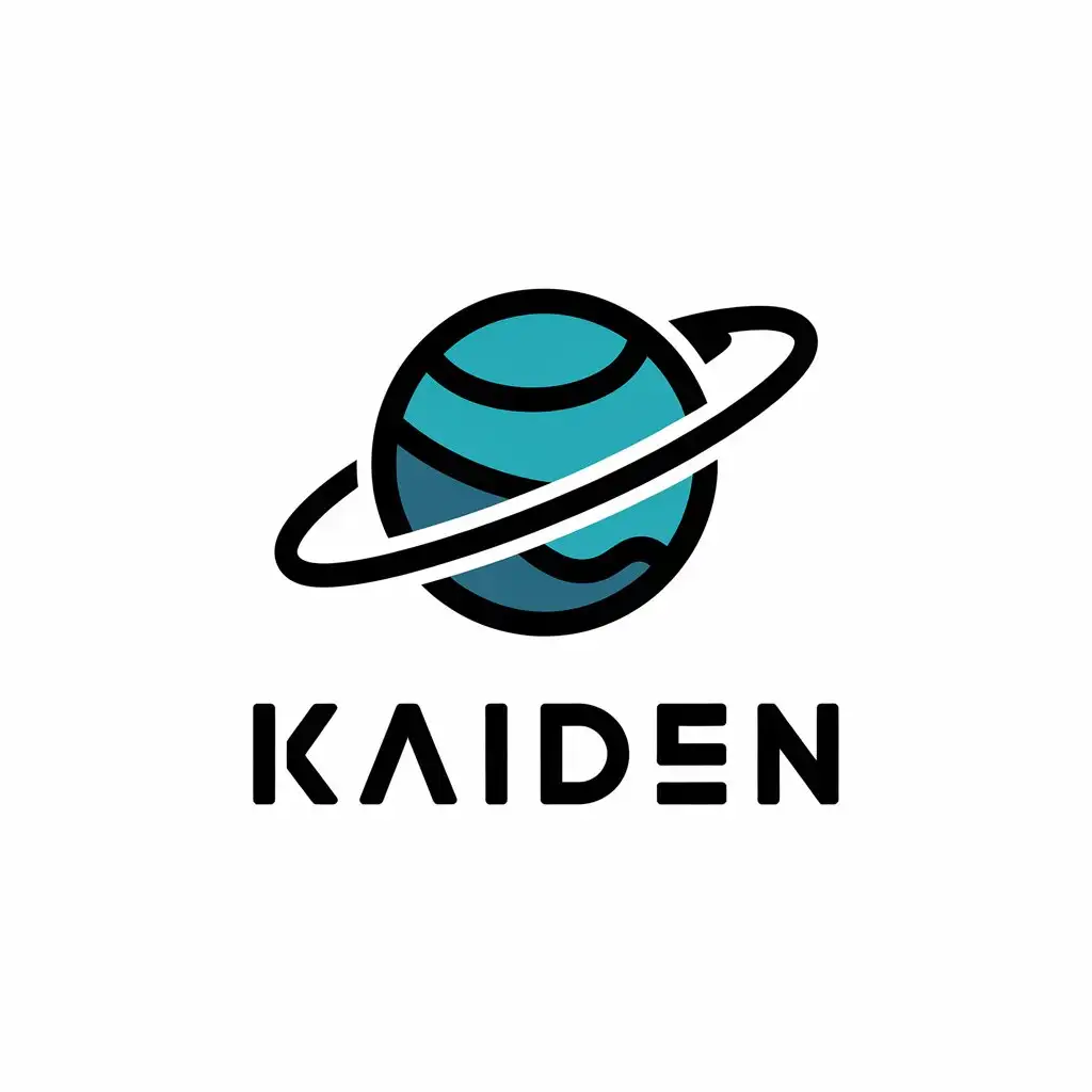 a vector logo design,with the text "Kaiden", main symbol:planet,Moderate,be used in Technology industry,clear background