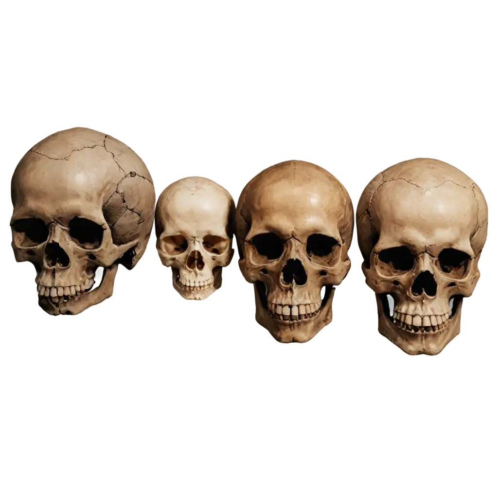 PNG-Image-of-Skulls-in-Line-Symbolizing-Human-Evolution