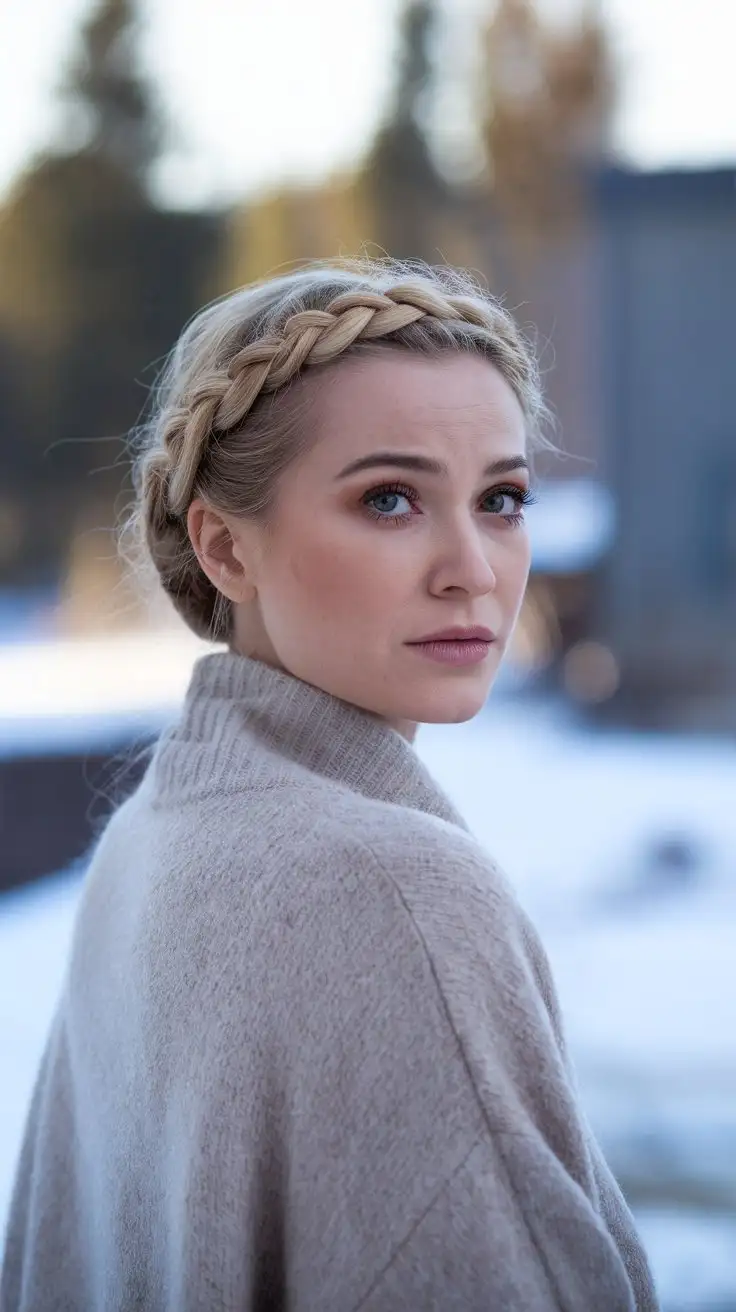 CloseUp-Portrait-of-a-Woman-with-Blonde-Crown-Braid-in-Winter-Fashion-Editorial