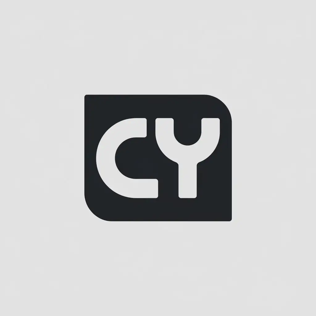 a vector logo design,with the text "CY", main symbol:pure text,Moderate,clear background