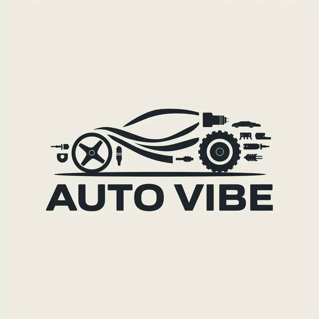 LOGO Design for Auto Vibe Car Accessories with Modern Style and Clear Background