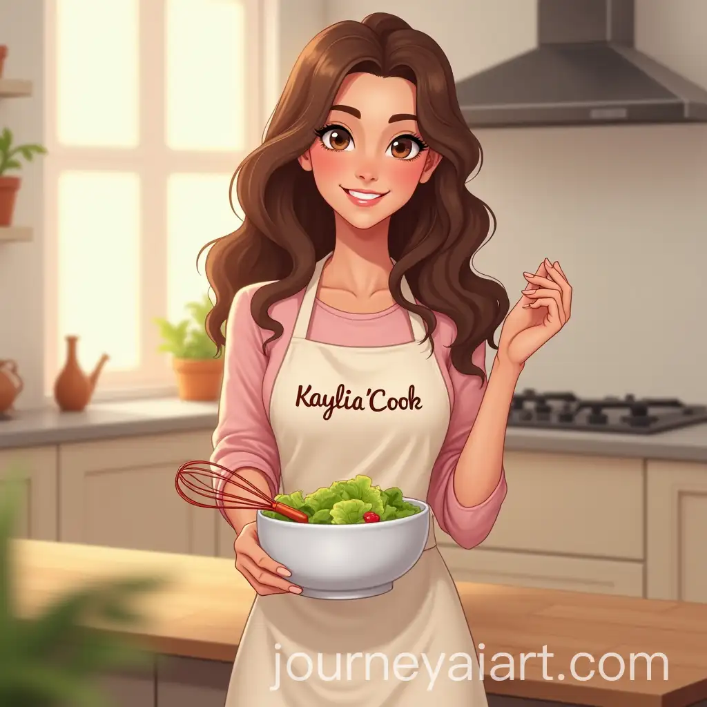 Woman-in-a-Kitchen-Holding-Salad-Bowl-and-Whisk-with-Warm-Smile