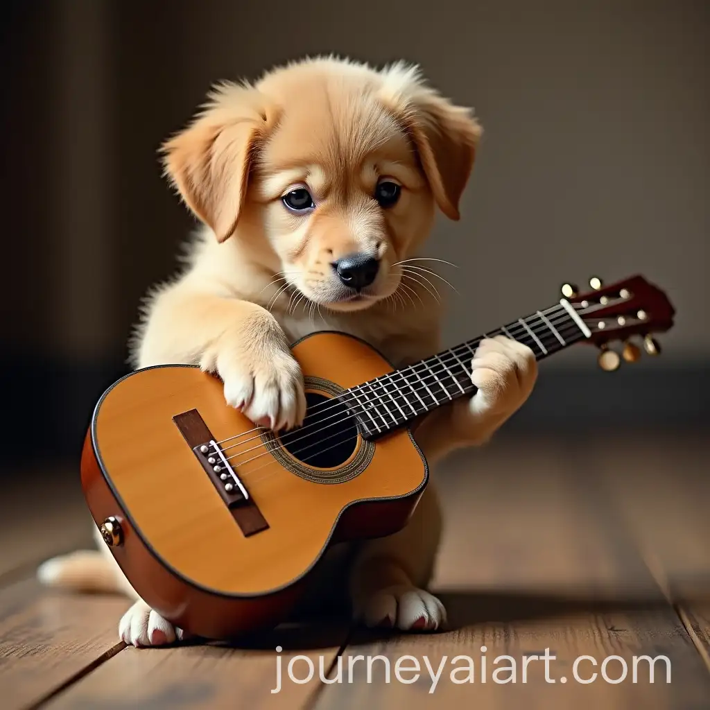 Playful-Puppy-Strumming-Guitar