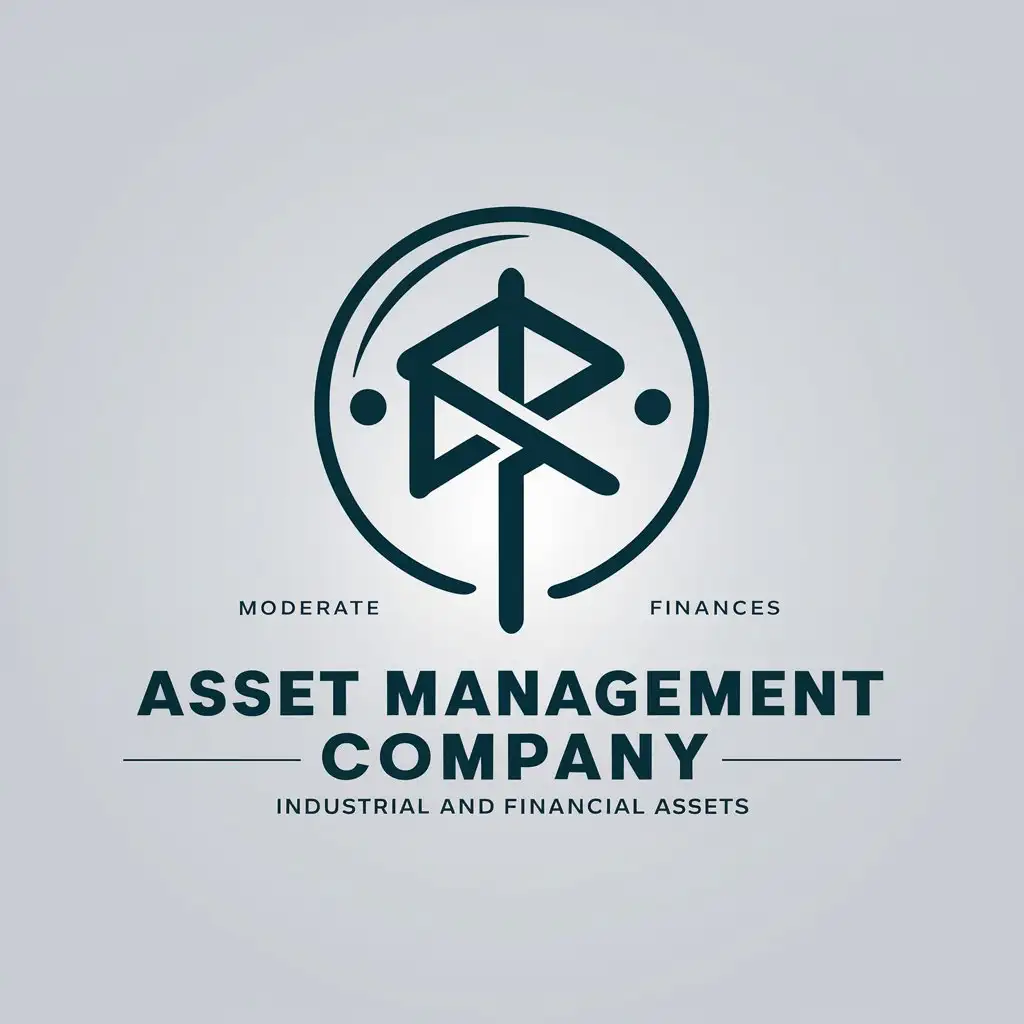 a vector logo design,with the text "Asset management company industrial and financial assets", main symbol:Finances,Moderate,be used in Finance industry,clear background