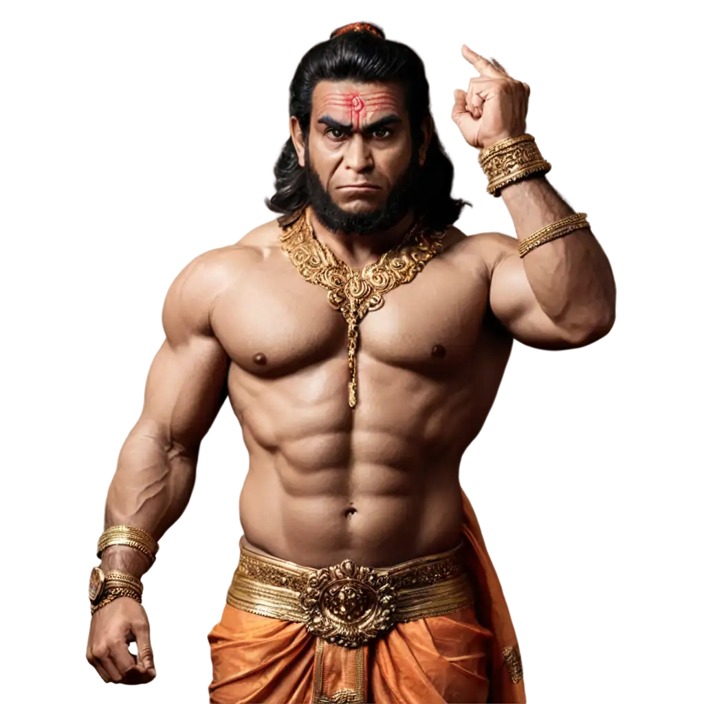 Angry-GodPNG-Image-Usage-Scenarios-Hanuman-Ji-with-Gada-in-PNG-Format-Powerful-Artwork-with-Dark-Background