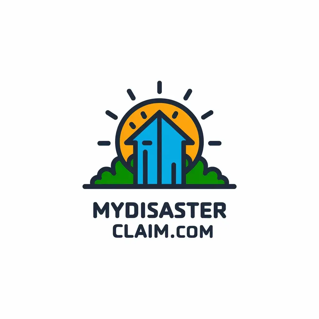 LOGO Design for MyDisasterClaimcom Modern Minimalist Aesthetic with Energetic Color Palette