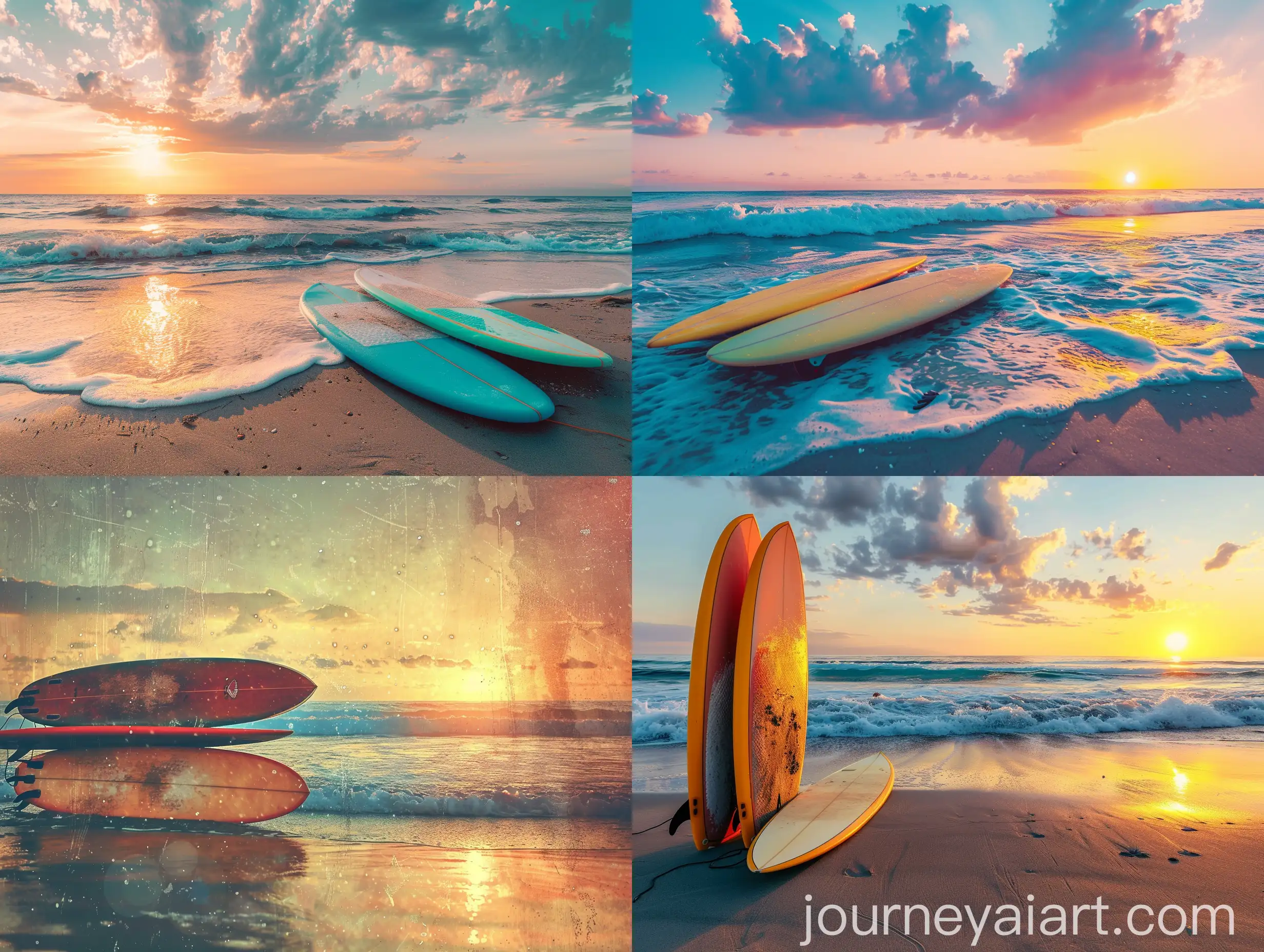 Surfers-with-Surfboards-at-Sunset-Beach