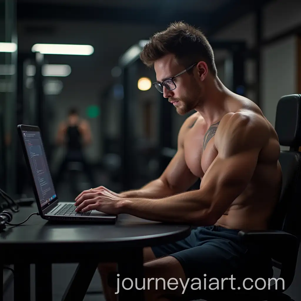 Muscular-Programmer-Coding-in-the-Gym