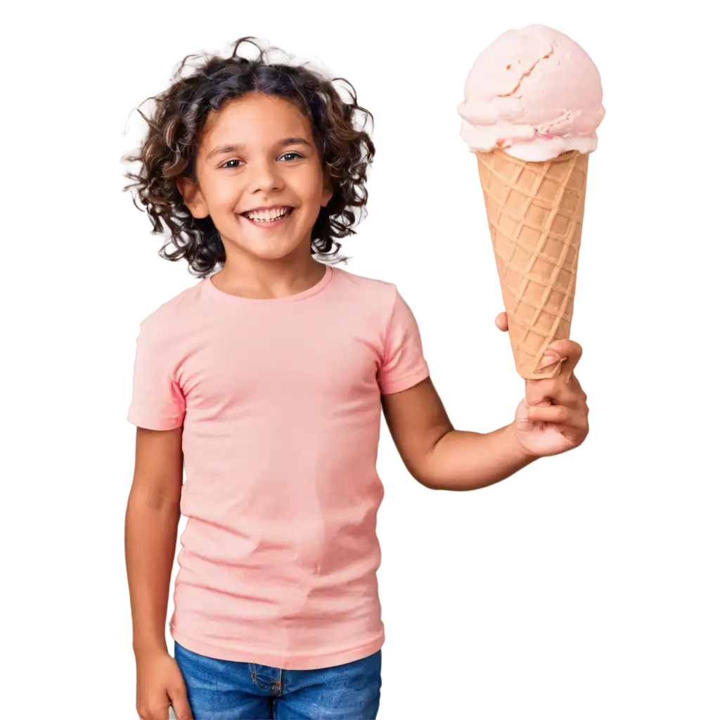 Joyful-Moments-Captured-HighResolution-PNG-of-a-Small-Child-Enjoying-Ice-Cream