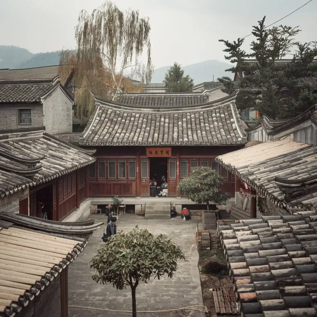 Charming-1980s-China-Countryside-Small-Yard-Scene