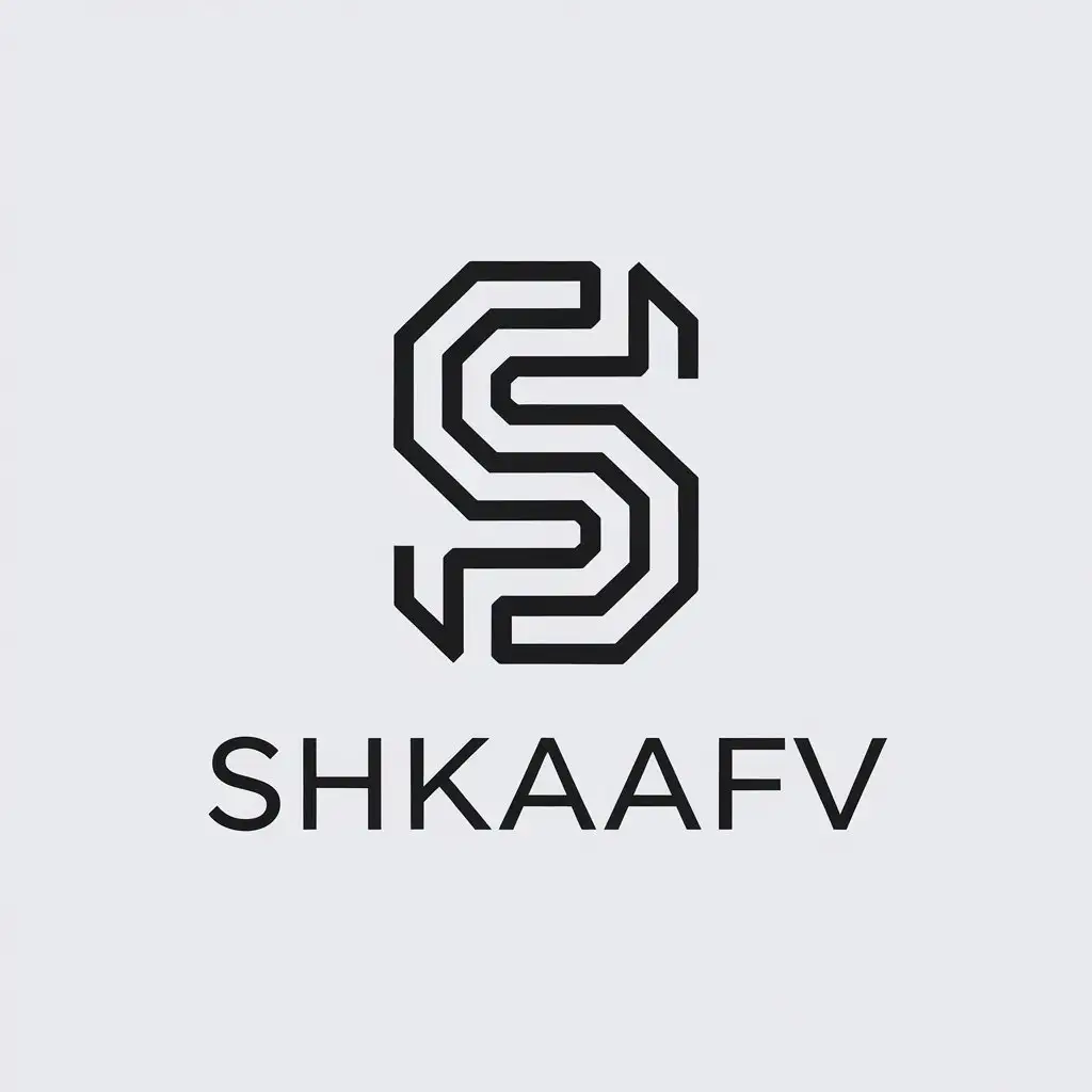 LOGO Design for ShKaaFV Minimalistic Vector Logo with S Symbol for Internet Industry