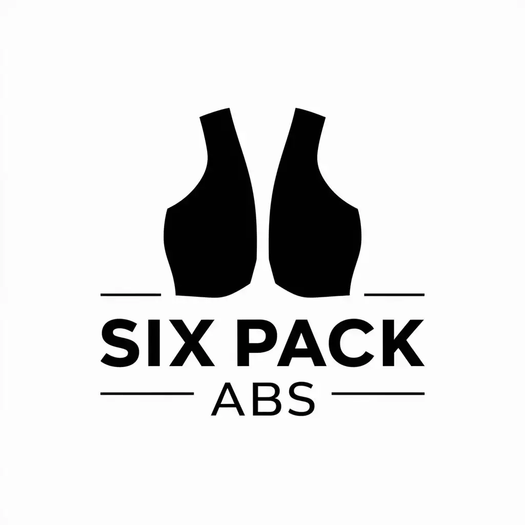 LOGO-Design-For-Six-Pack-Abs-Minimalistic-Vector-Design-for-Sports-Fitness-Industry