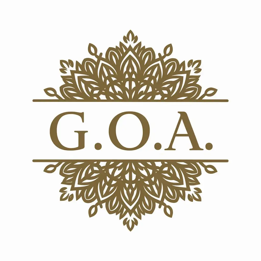 a vector logo design,with the text "G.O.A.", main symbol:bangle,complex,be used in Beauty from beads industry,clear background