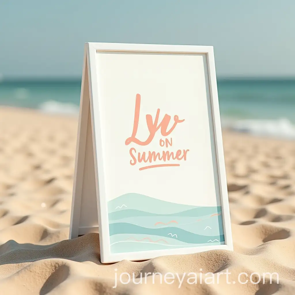 Minimalist-Beach-Signage-for-Lyv-ON-Summer-Event-with-Ocean-Blue-and-Coral-Accents
