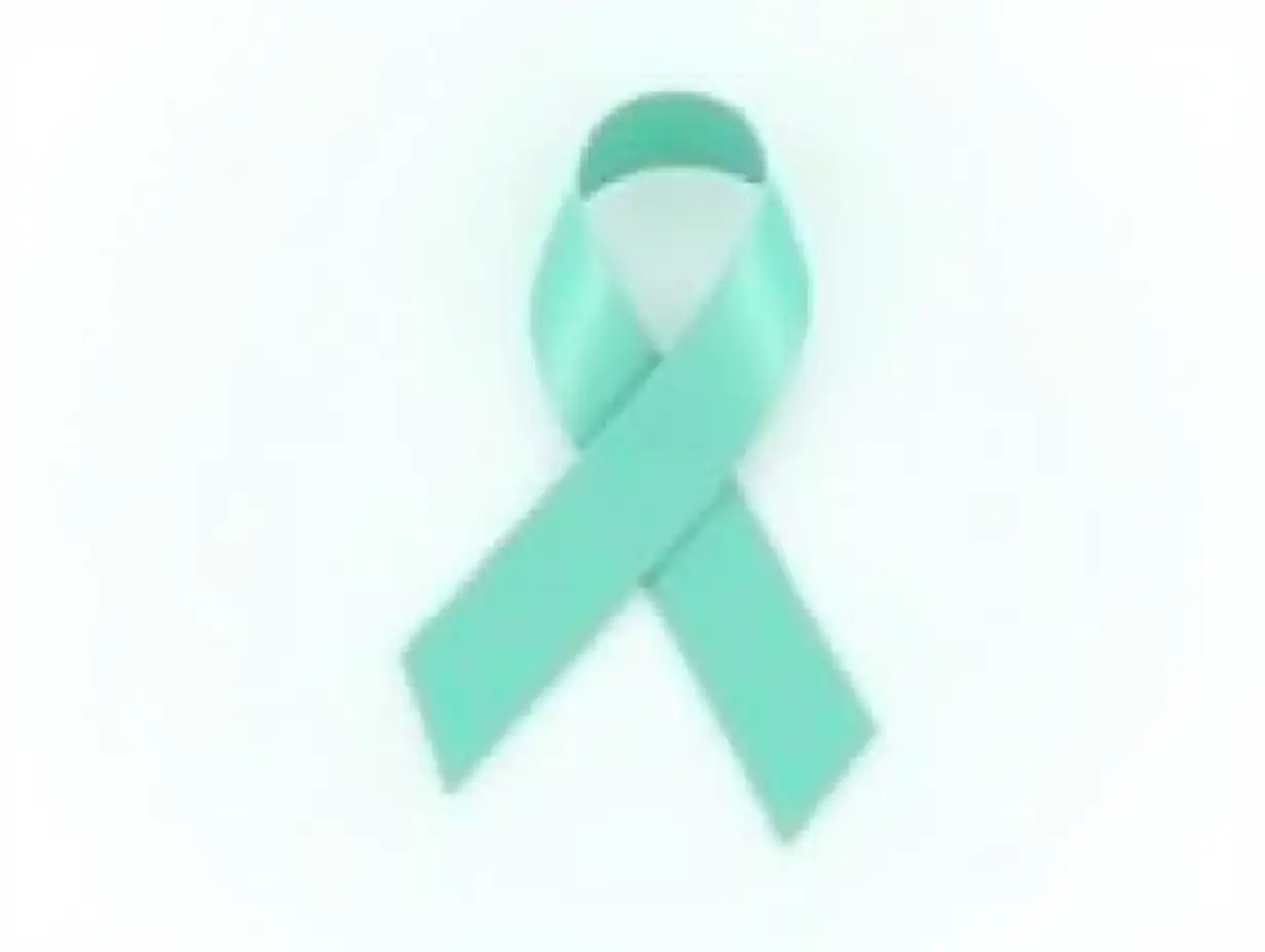 Teal-and-White-Ribbon-for-Cervical-Cancer-Awareness-Month-and-HPV-Prevention