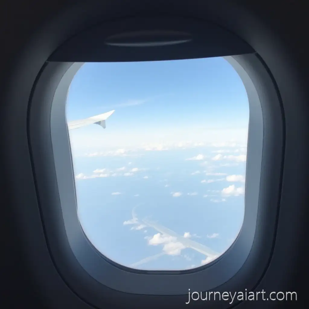 Airplane-Window-View-with-Chasing-Horizons-at-Sunset