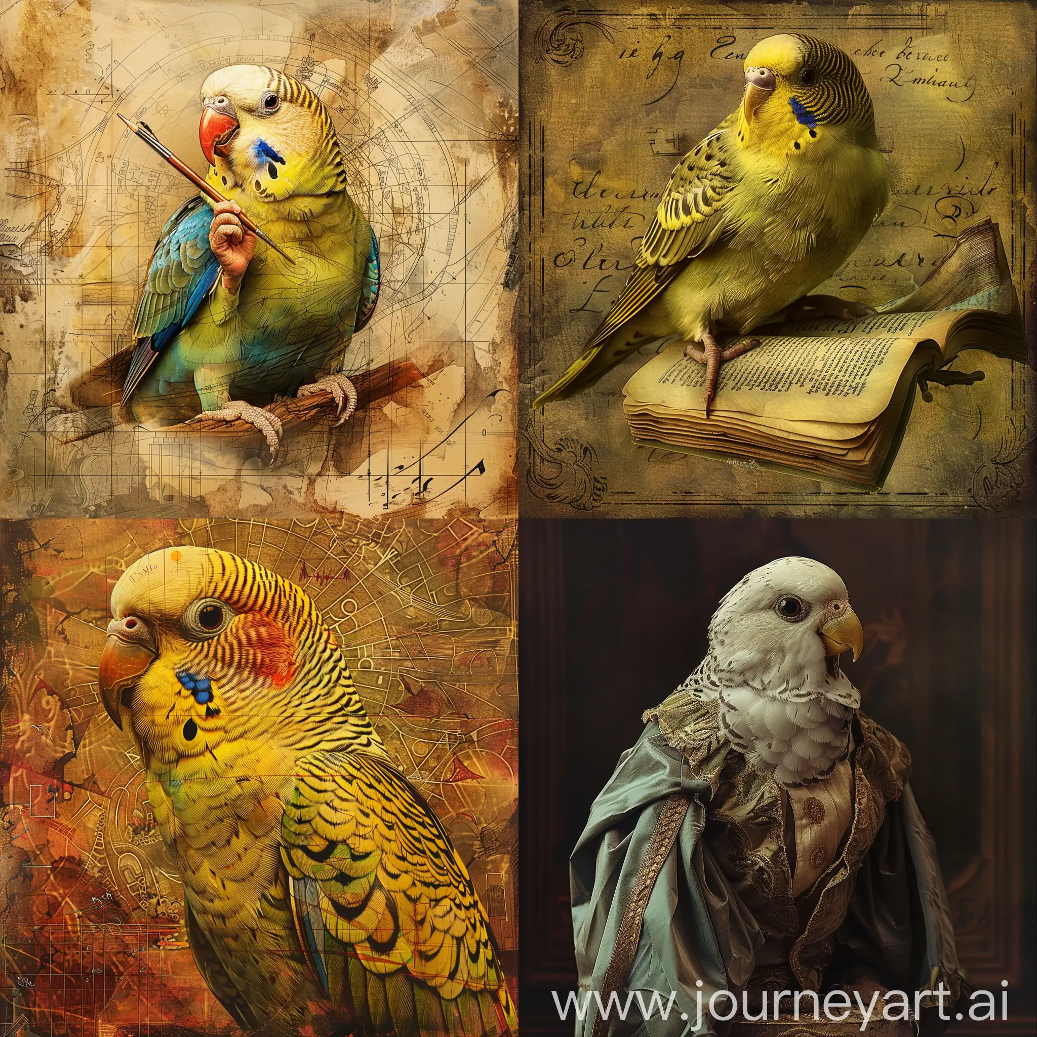 Budgie-in-Da-Vinci-Style-Portrait