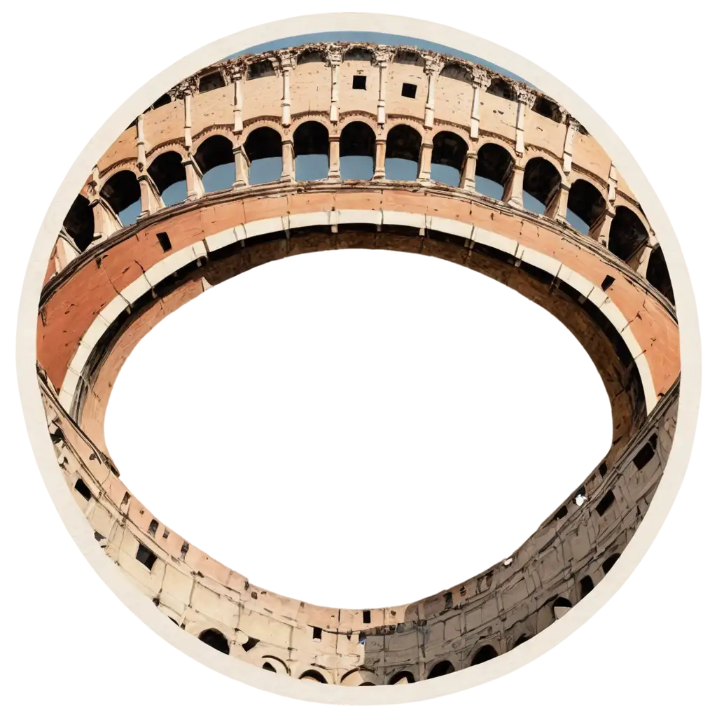 Colorful-Drawing-of-Roman-Coliseum-PNG-Gladiators-in-the-Circular-Part