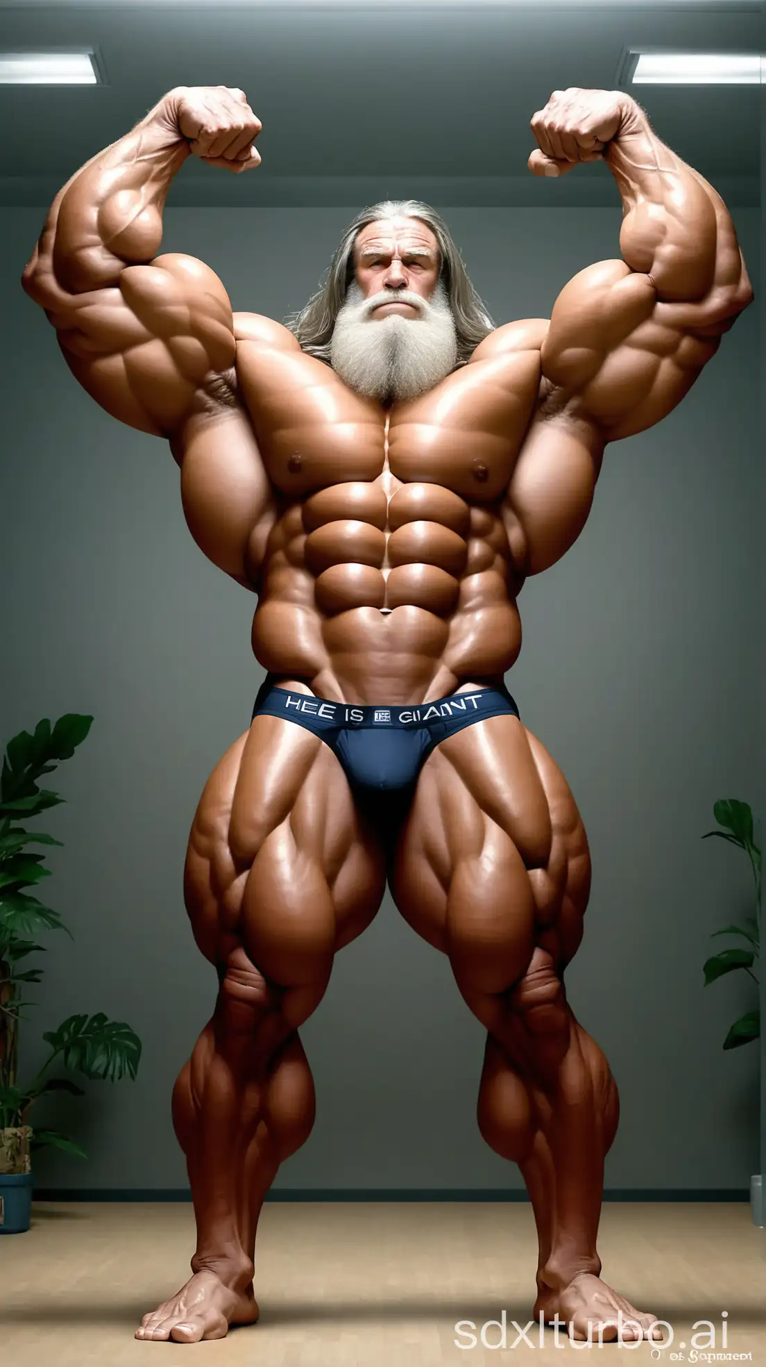 Elderly-Giant-Man-Displaying-Muscular-Strength