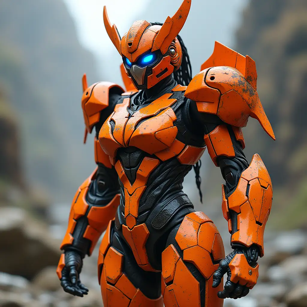 Female-Filipino-Transformer-Warrior-in-Violet-and-Orange-Armor