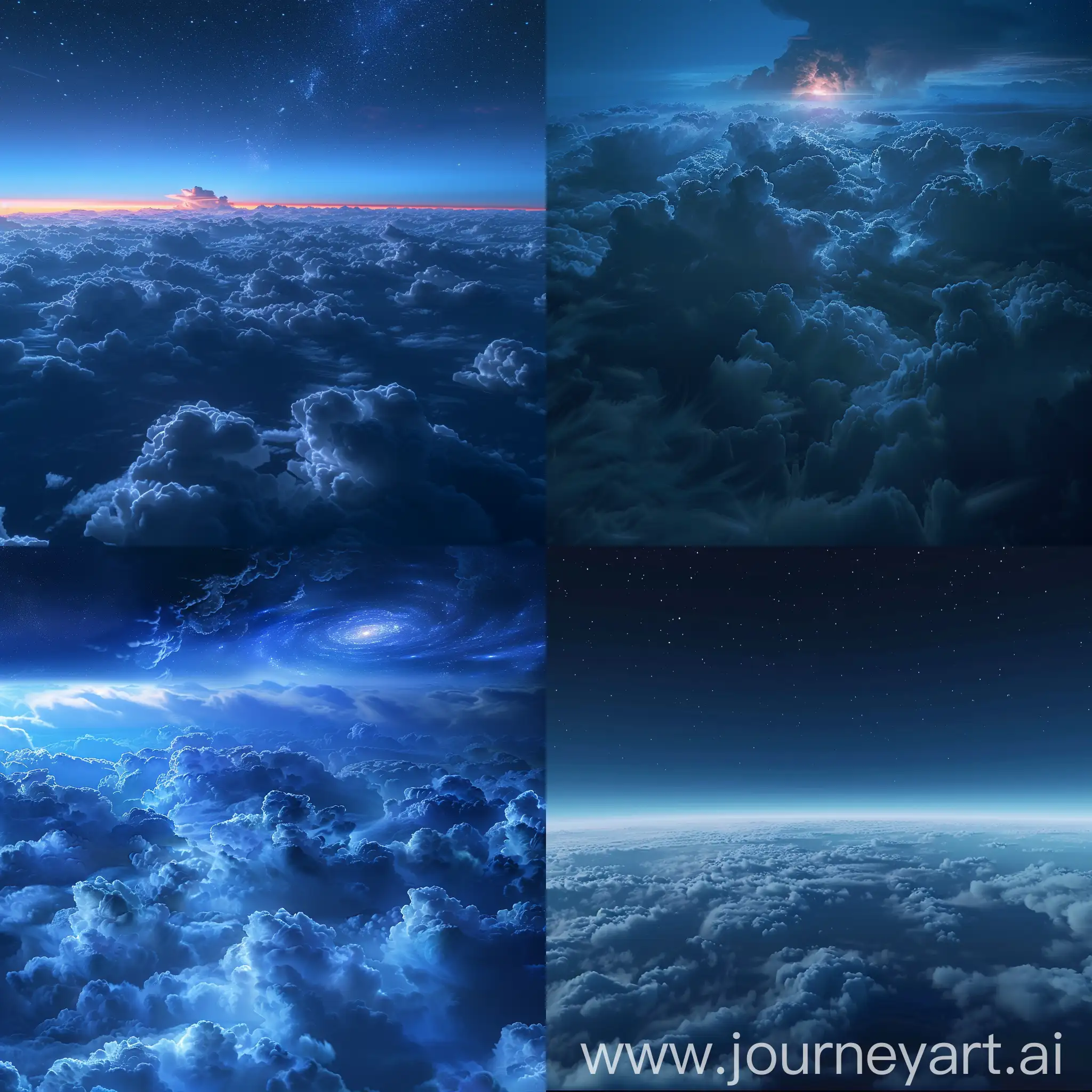 AweInspiring-Aerial-View-of-Dynamic-Cloud-Formations-and-Celestial-Body-in-Deep-Blue-Sky