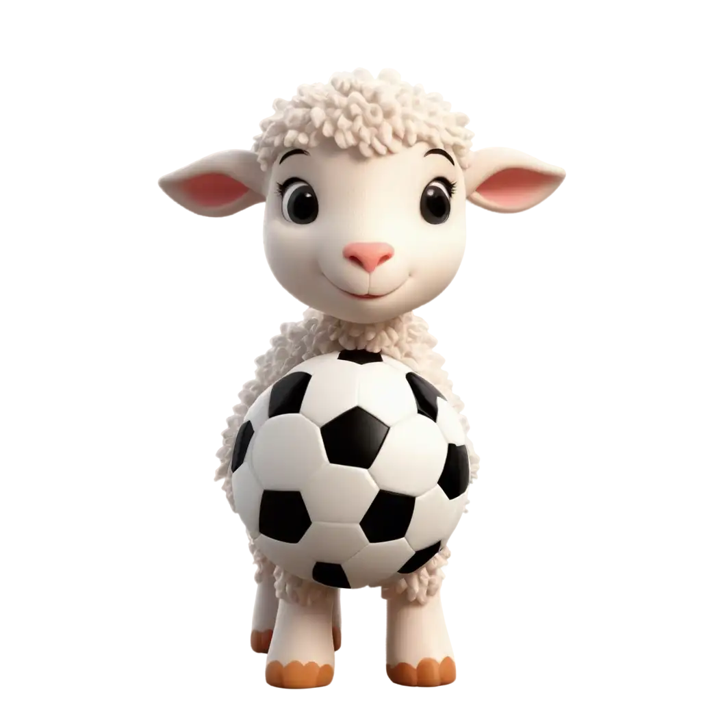 Cute-Lamb-Cartoon-PNG-with-Soccer-HighQuality-Transparent-Image-for-Various-Uses