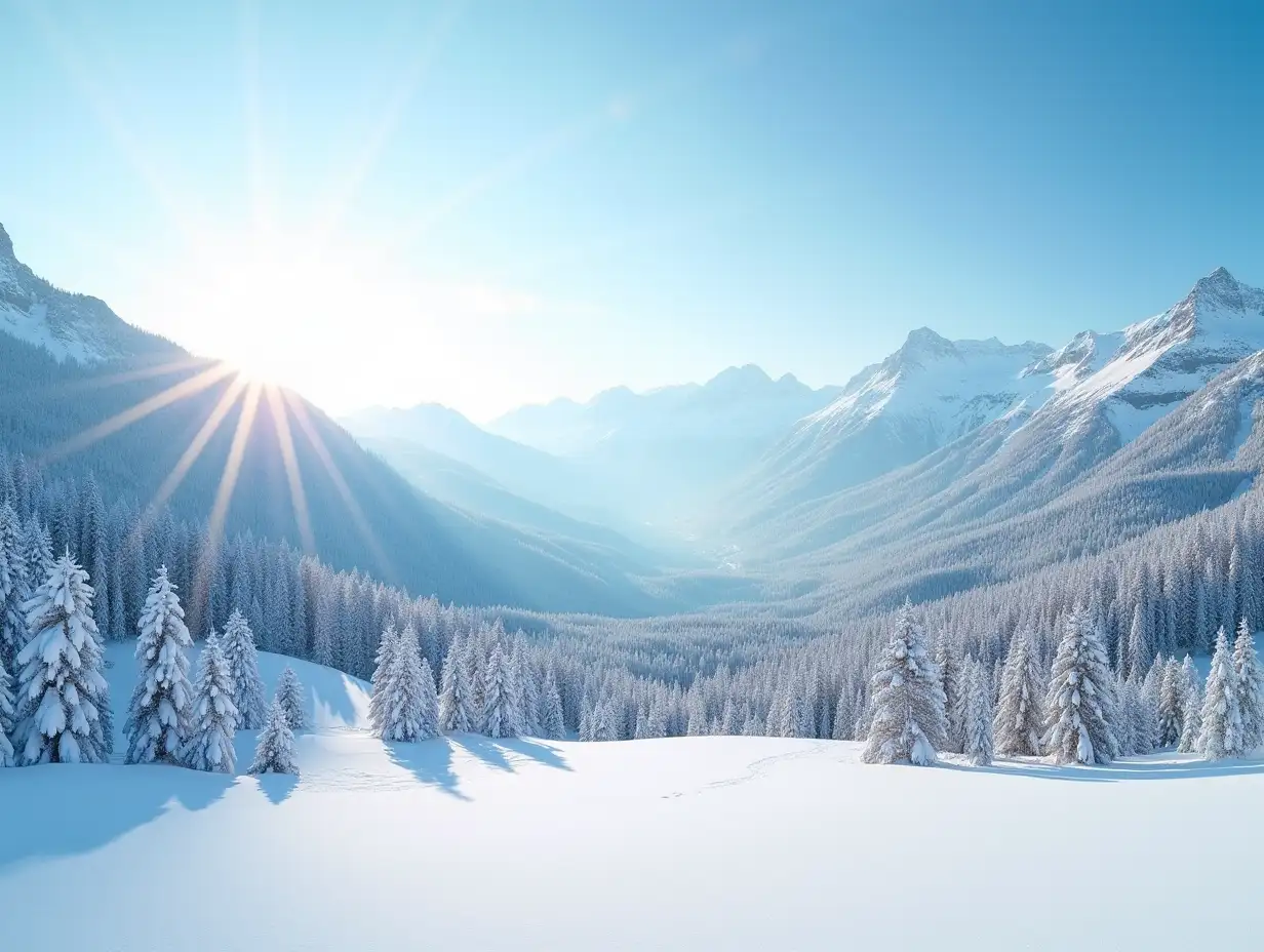 Sunny-Winter-Mountain-Panorama-Tranquil-Scenery-Amidst-Majestic-Peaks