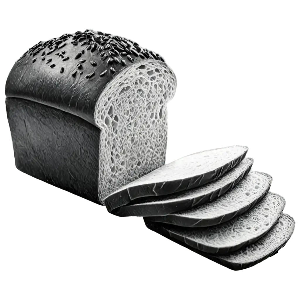 HighQuality-Black-and-White-Bread-PNG-Image-for-Versatile-Use