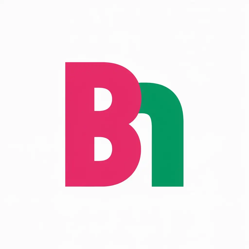 LOGO-Design-For-Stuffed-Letters-B-and-N-Pink-and-Green-Typography-with-Plush-Toy-Theme