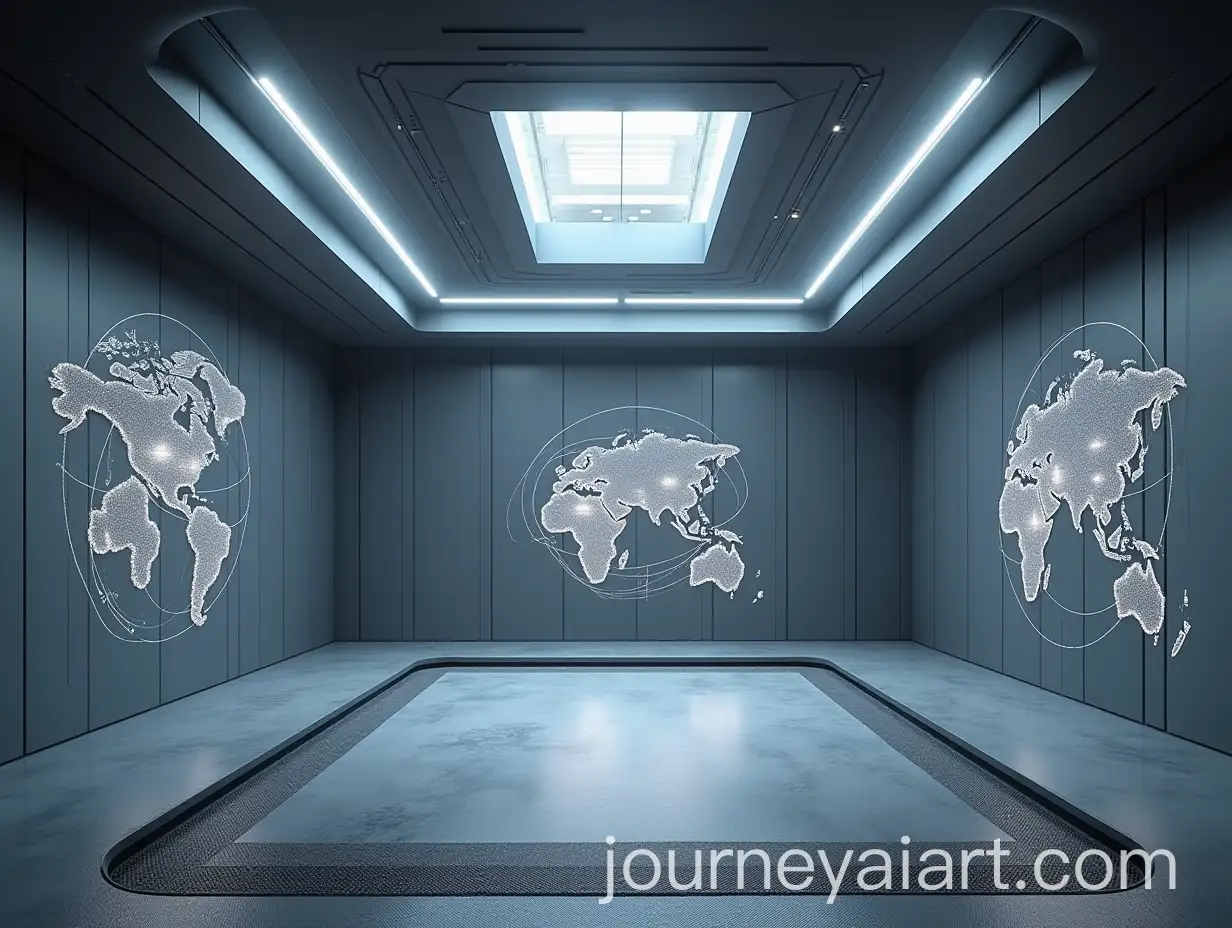 Futuristic-Industrial-Design-Exhibition-Hall-with-Minimalist-Transportation-Network