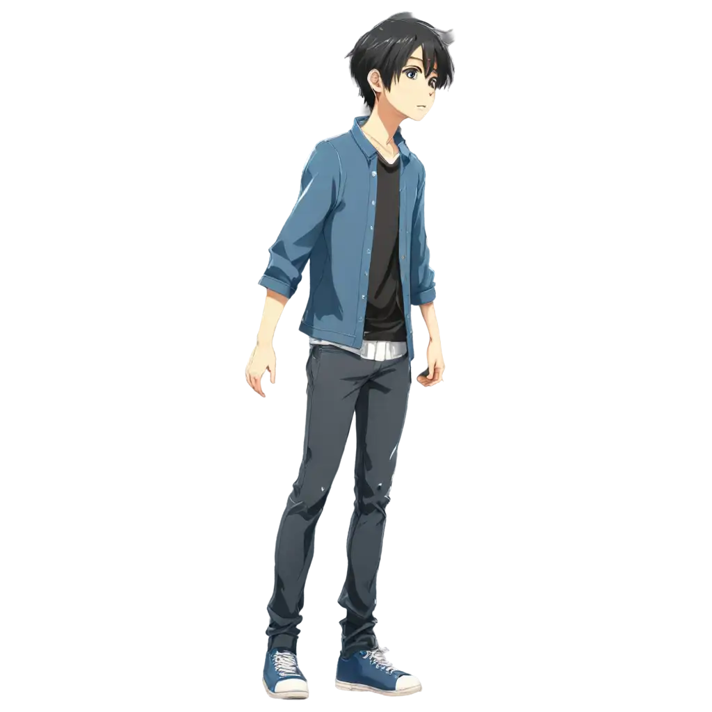 Anime-Character-Boy-Looking-Leftside-PNG-HighQuality-Transparent-Image-for-Digital-Design