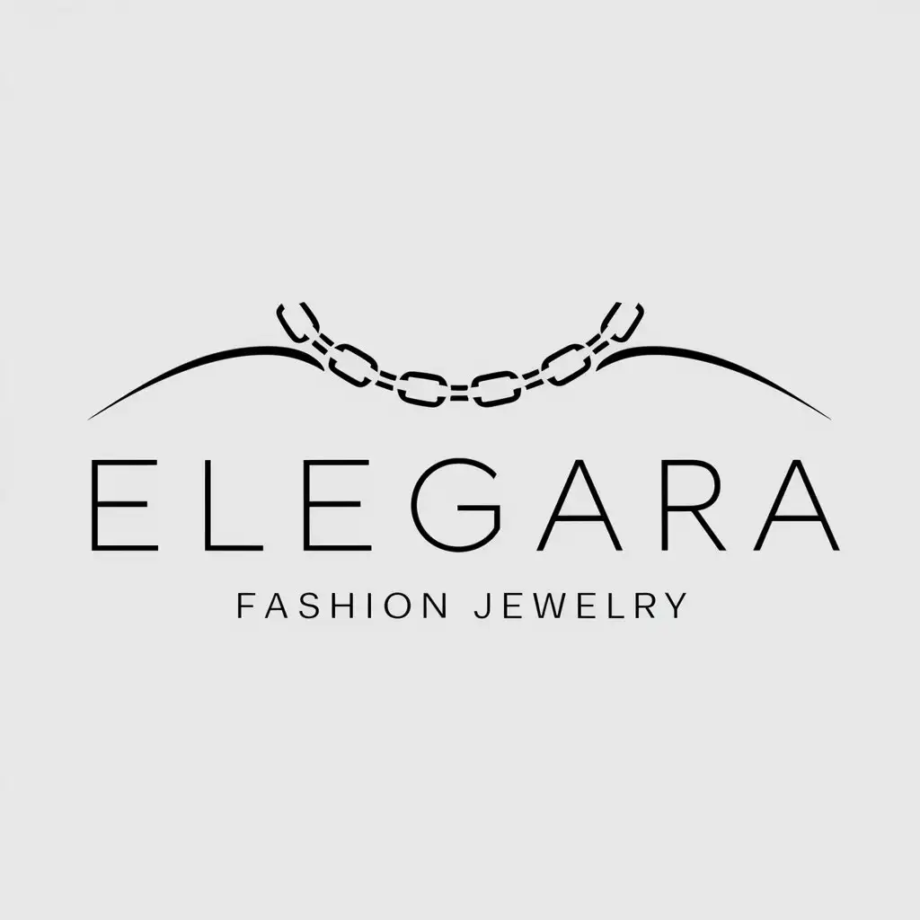 a logo design,with the text "elegara", main symbol:fashion jewelry,Moderate,be used in accessories industry,clear background