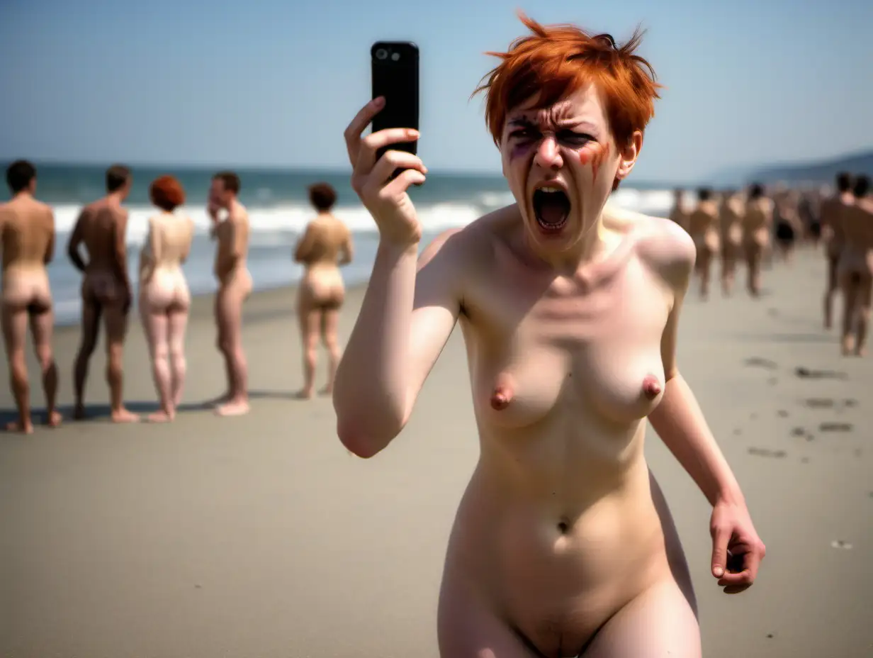 Angry-Nudist-at-Beach-Confronting-Photographer