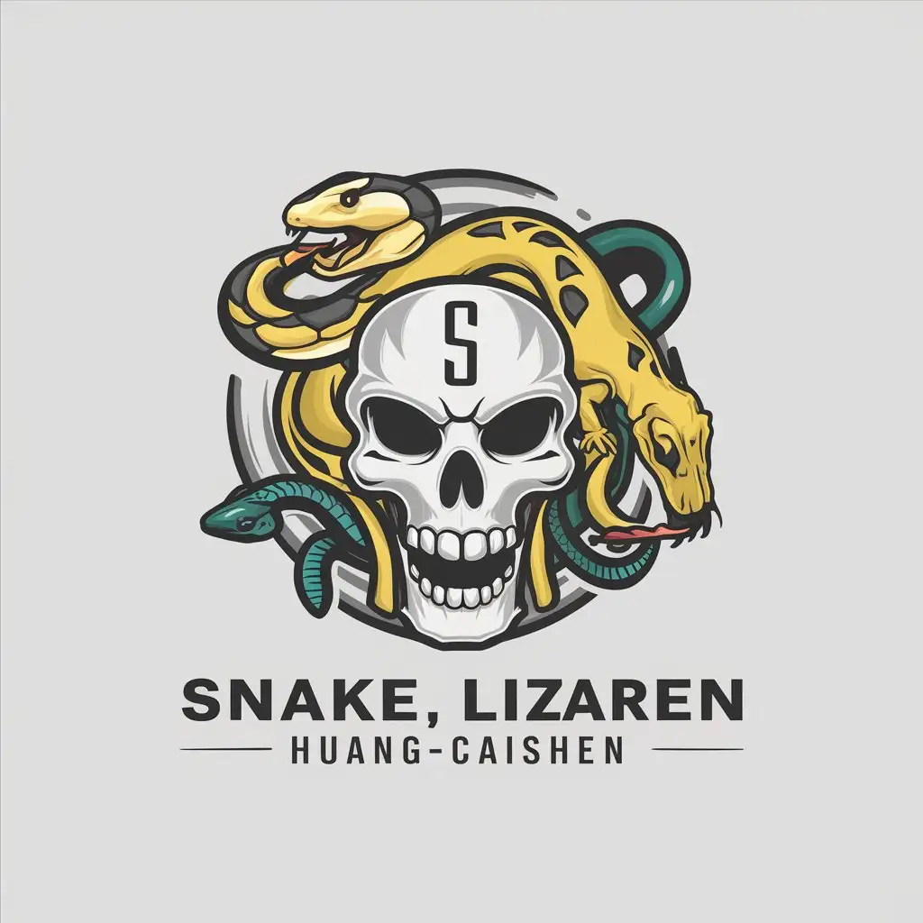 LOGO-Design-for-Snake-Lizard-Huangcaishen-Vector-Design-with-Animals-and-Religion-Themes