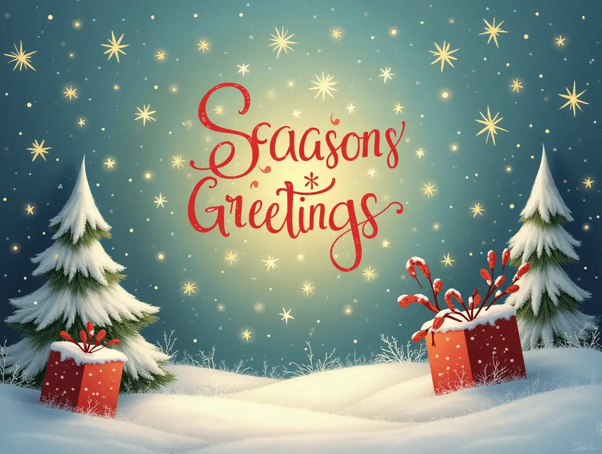 Festive Seasons Greetings Text Design