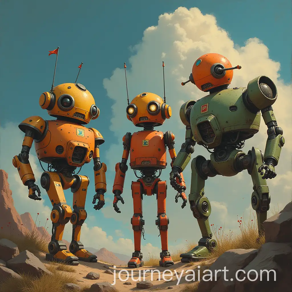 Three-Robots-Battling-a-Fierce-Virus-in-a-Futuristic-Landscape