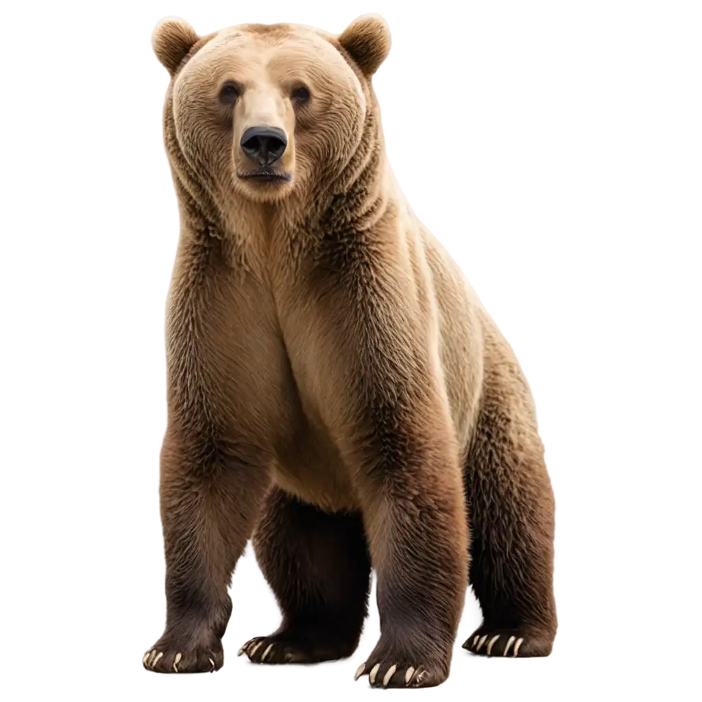 Real-Brown-Bear-Standing-PNG-Image-HighQuality-Transparent-Background-for-Versatile-Use