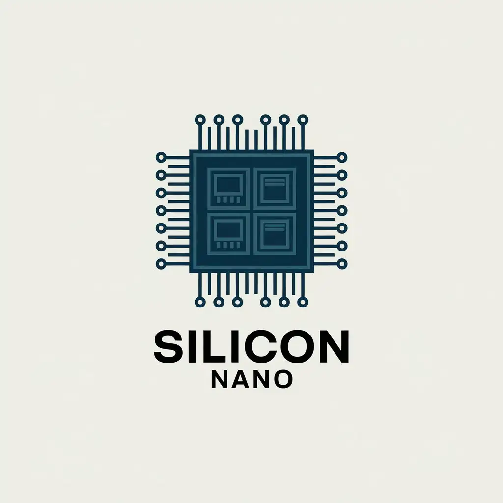 LOGO Design for Silicon Nano Vector with Integrated Circuit Symbol for Technology Industry