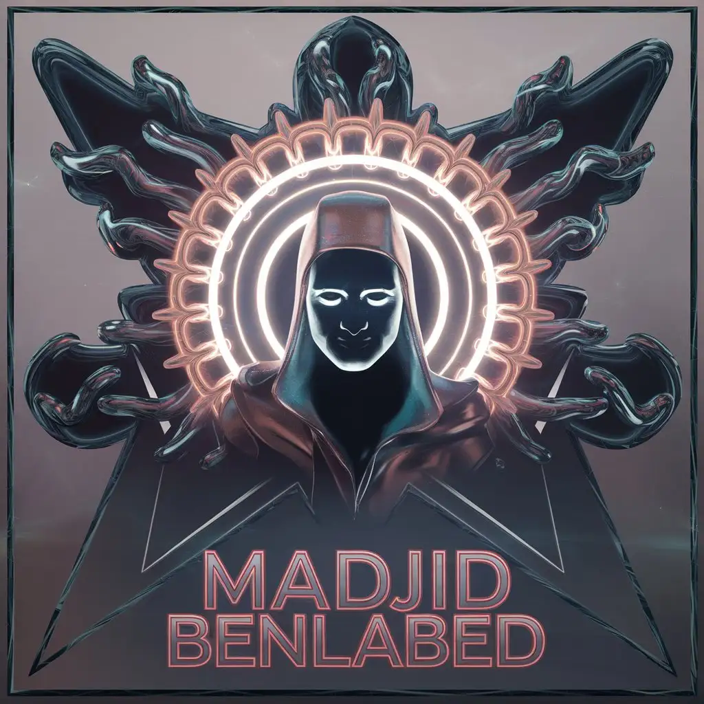 LOGO-Design-For-Madjid-Benlabed-Creative-3D-Neon-Silhouette-with-Mysterious-Realism