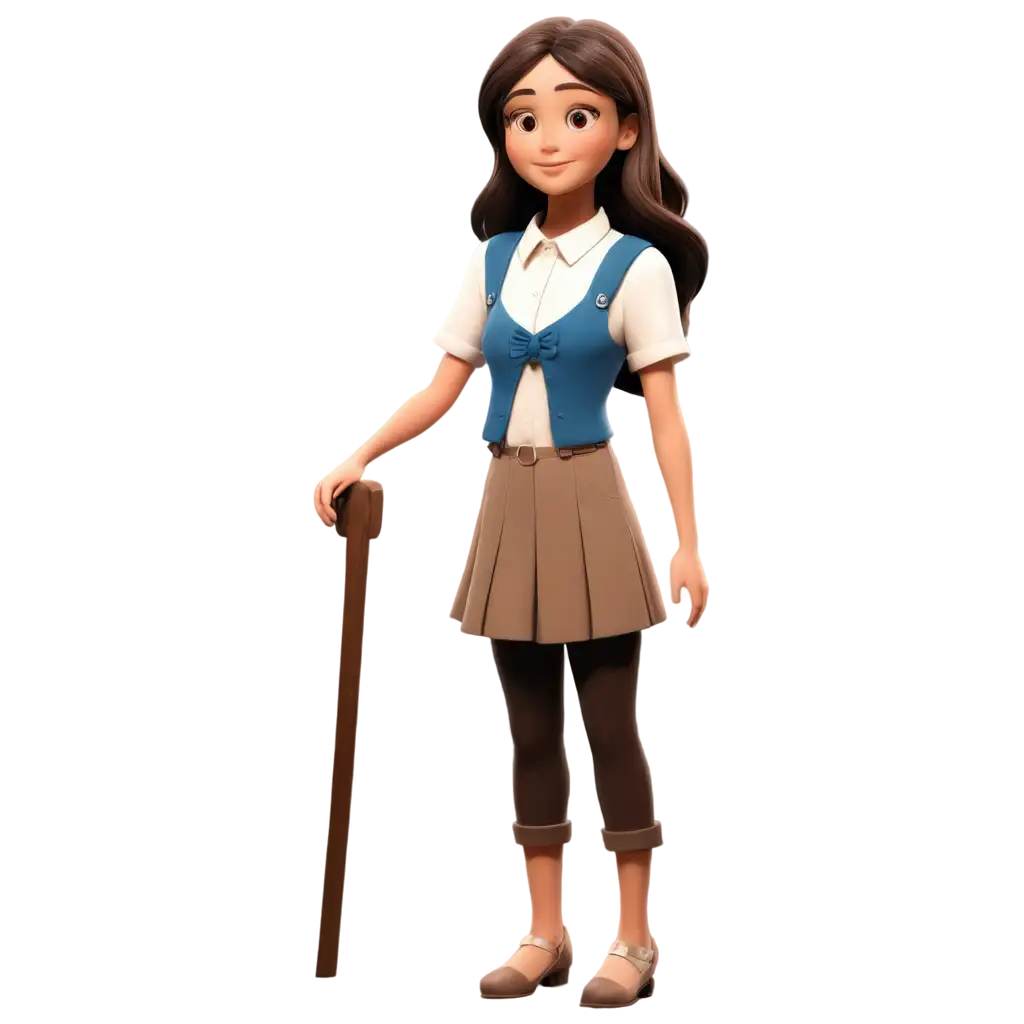 Classic-Cartoon-Style-Girl-PNG-Image-HighQualityPNG-Image-Usage-Analysis-Transparent-Design-for-Various-Uses