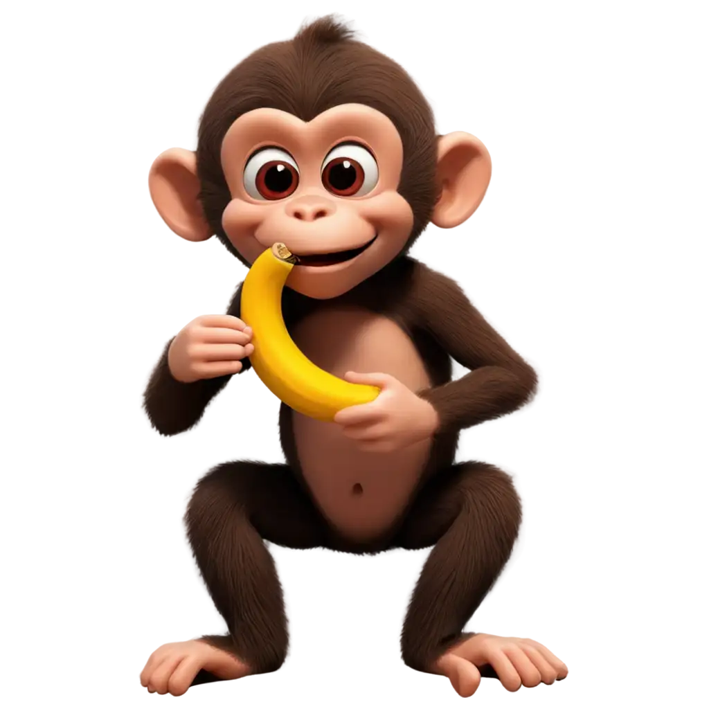 HighQuality-PNG-Image-of-a-Monkey-Eating-a-Banana-Perfect-for-Digital-and-Print-Media