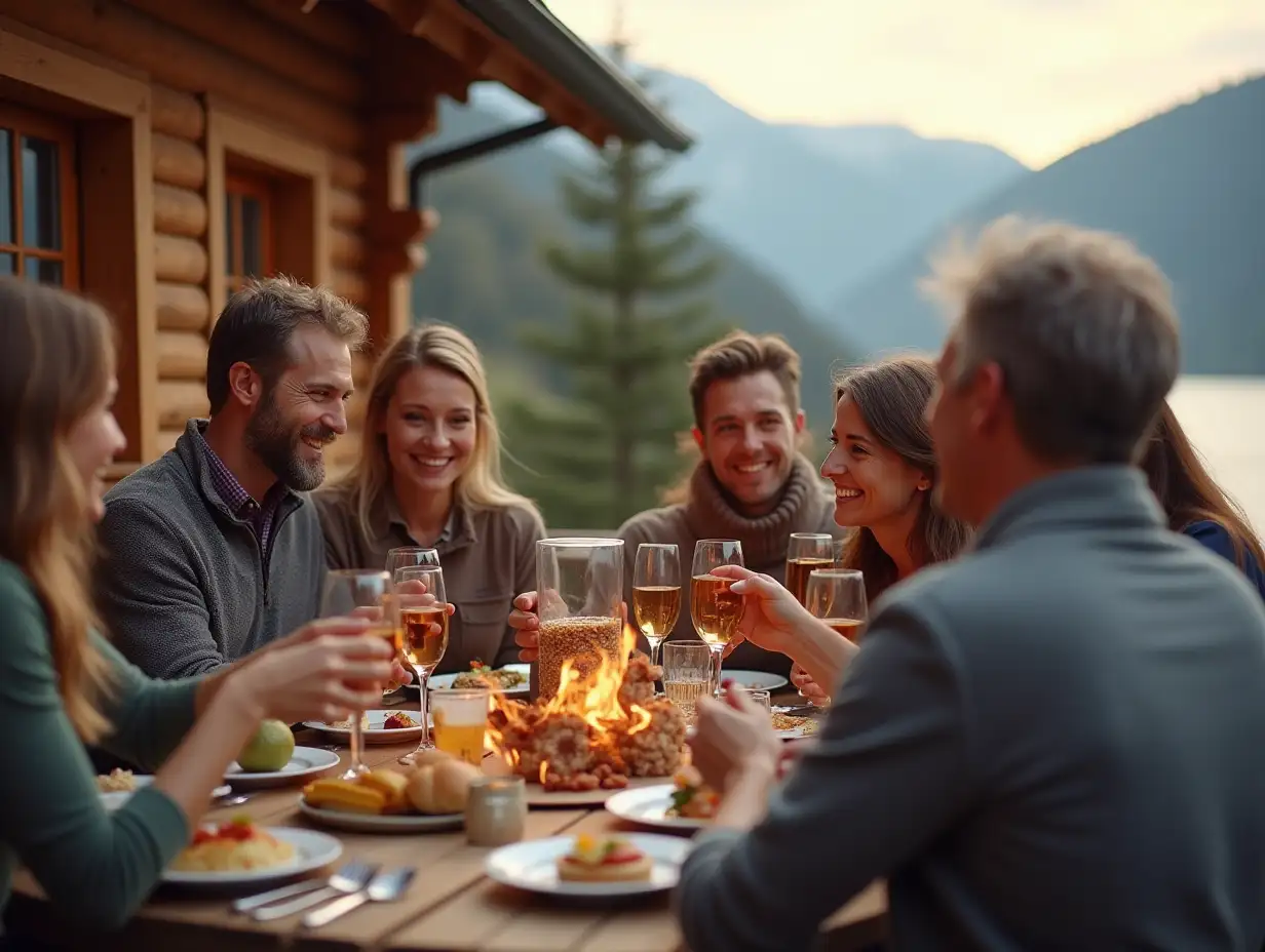 Large-Family-and-Friends-Celebrating-on-a-Norwegian-Terrace-with-Stunning-Views